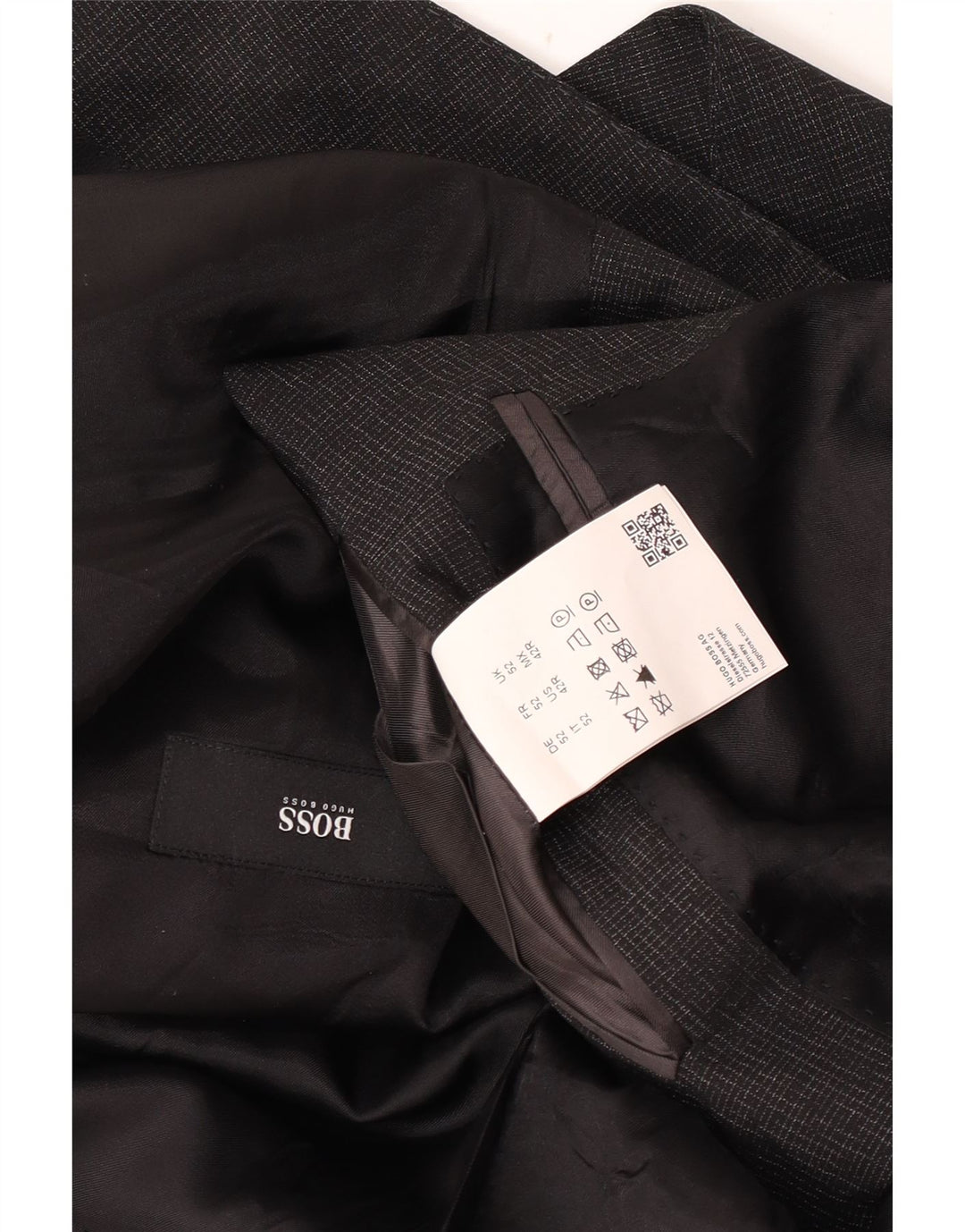 Hugo Boss Mens 2 Button Blazer Jacket EU 52 XL Grey Virgin Wool