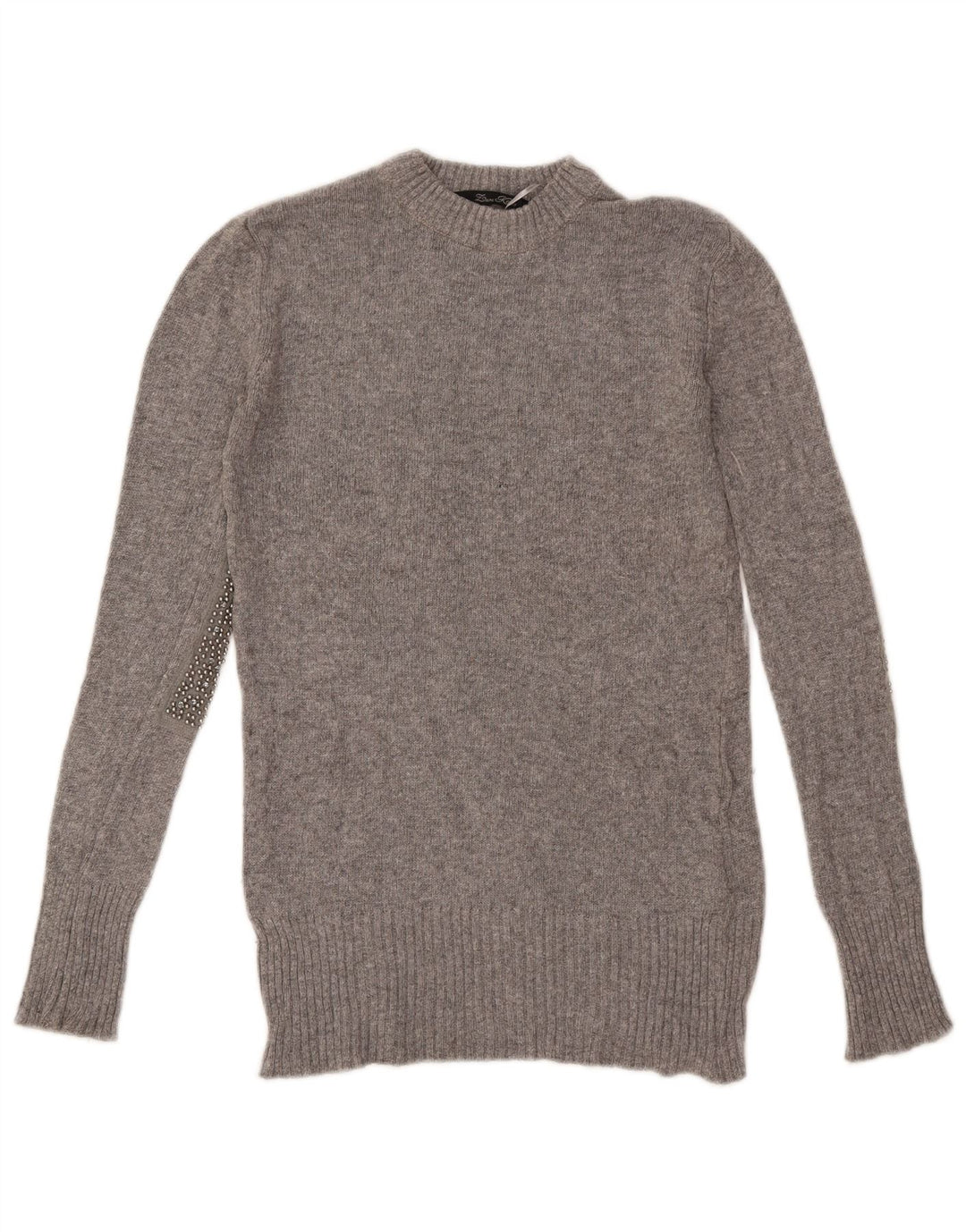 Zara Womens Crew Neck Jumper Sweater UK 10 Small Grey Viscose
