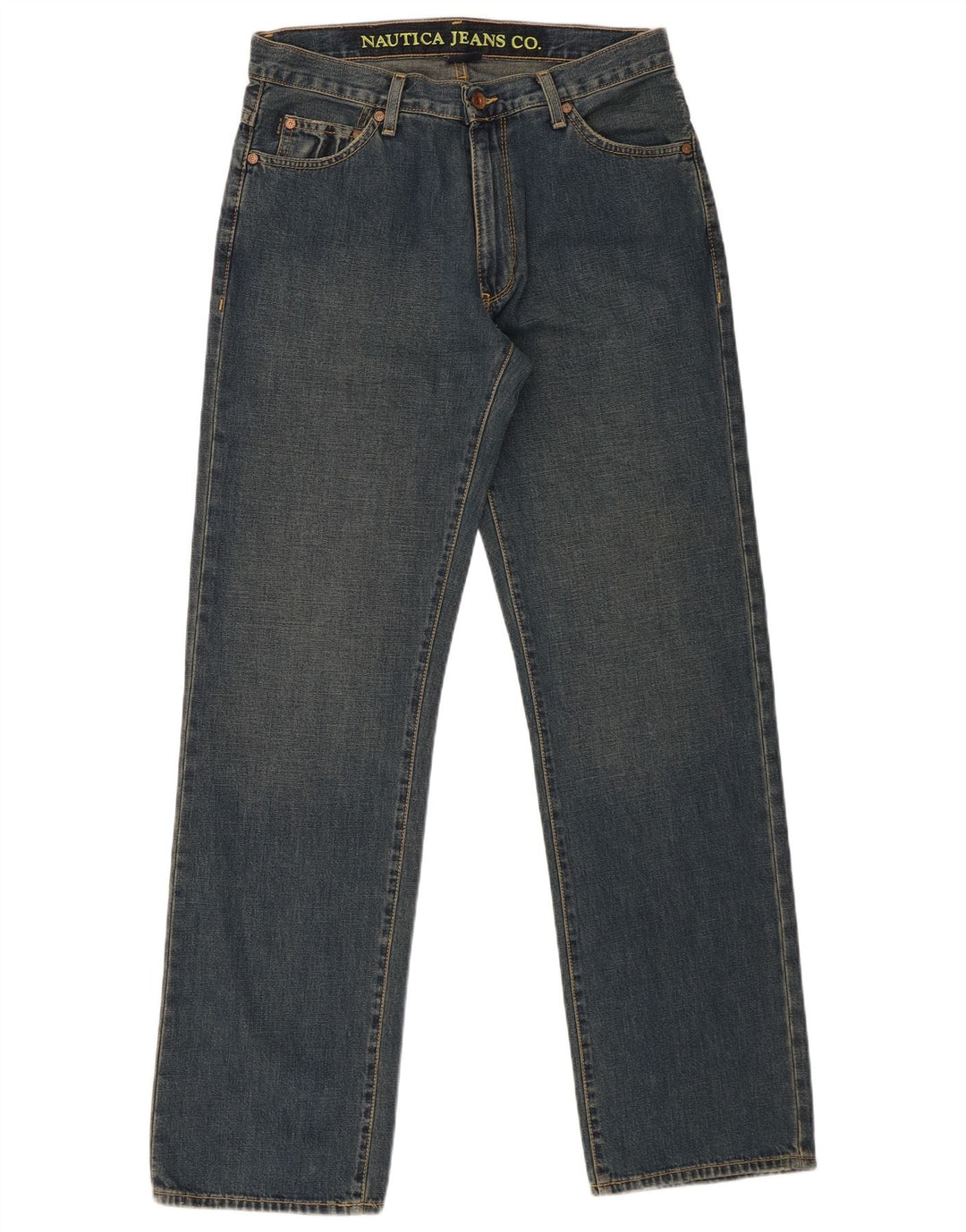 Nautica Mens Straight Jeans W30 L32 Blue Cotton