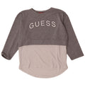 Guess Womens Graphic Top 3/4 Sleeve UK 10 Small Grey