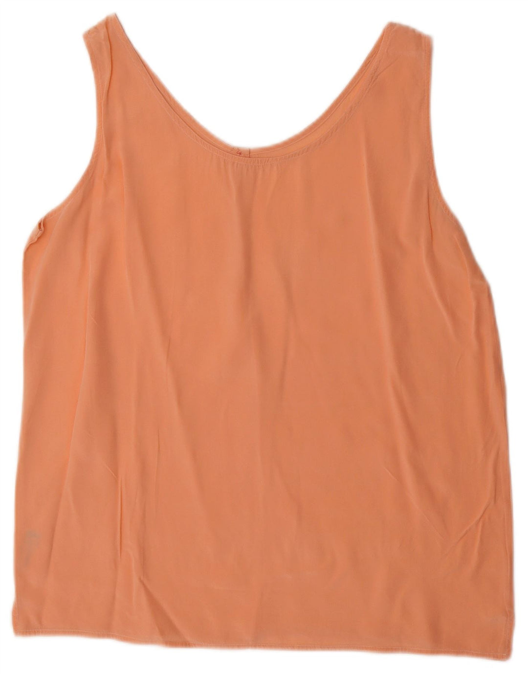 BALLOON Womens Sleeveless Blouse Top UK 14 Medium Orange Silk
