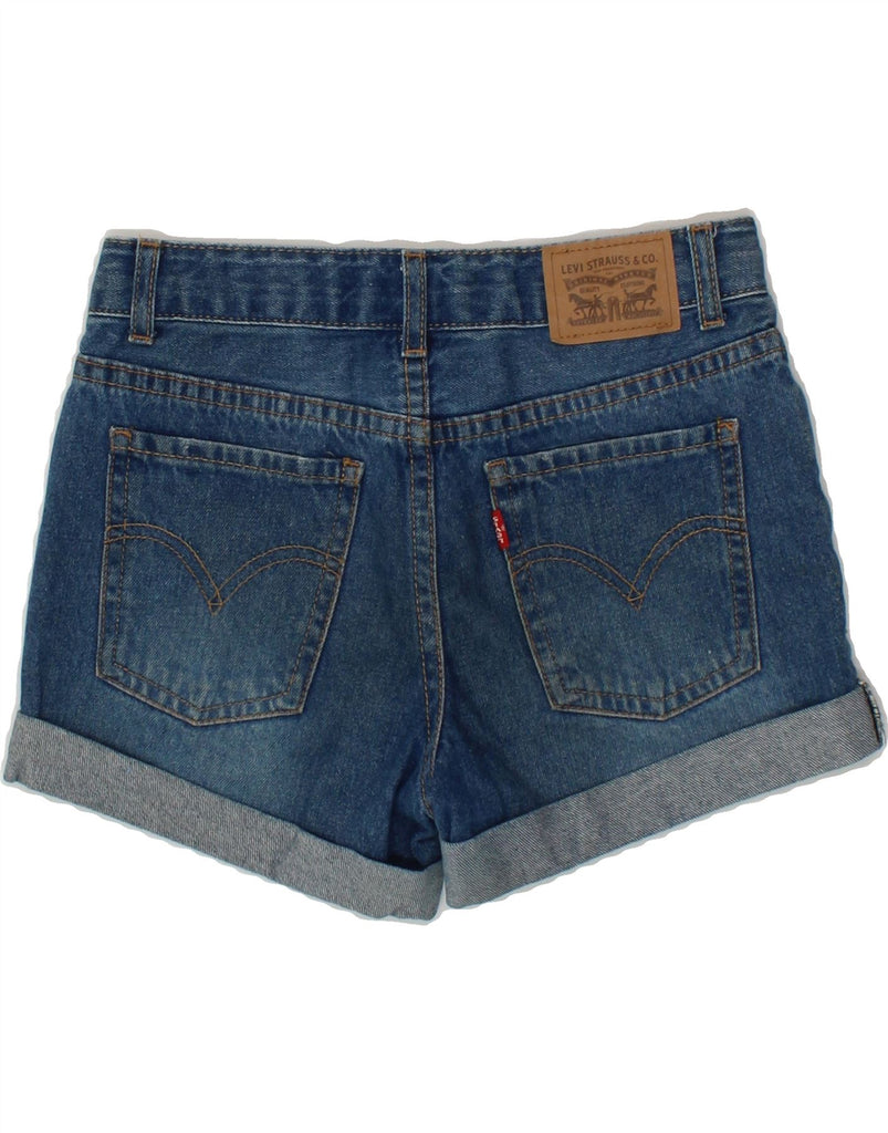 LEVI'S Girls Girlfriend Denim Shorts 9-10 Years W26 Blue Cotton Vintage Levi's and Second-Hand Levi's from Messina Hembry 