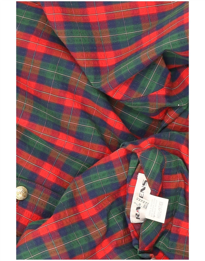 Ravens Womens Oversized Reversible Jacket UK 16 Large Multicoloured Check