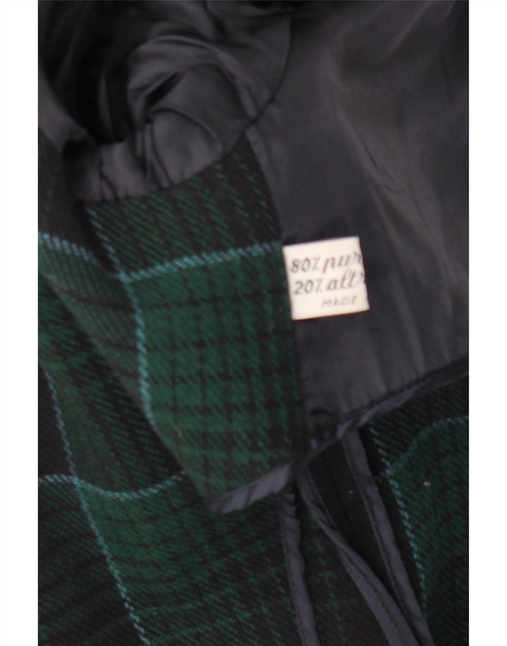 Vintage Mens Overcoat EU 48 Medium Navy Blue Wool