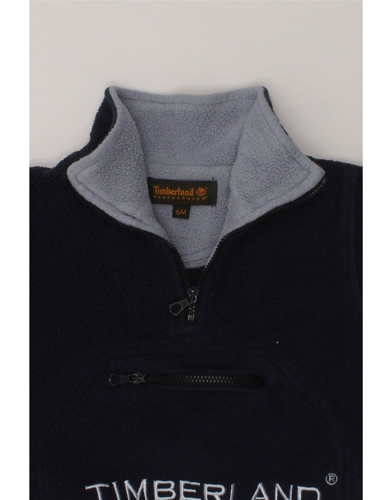 TIMBERLAND Baby Boys Graphic Fleece Anorak Jacket 3-6 Months Navy Blue | Vintage Timberland | Thrift | Second-Hand Timberland | Used Clothing | Messina Hembry 