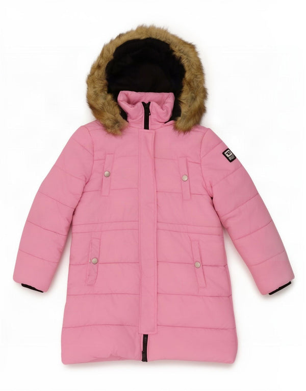 Diesel Girls Hooded Padded Coat 9-10 Years Pink Nylon