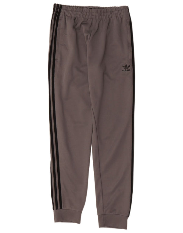 Adidas Mens Tracksuit Trousers Joggers Medium Grey Polyester