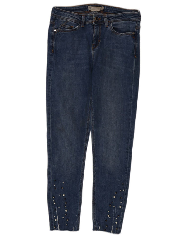 Zara Womens Crop Skinny Jeans EU 36 XS W26 L25 Blue