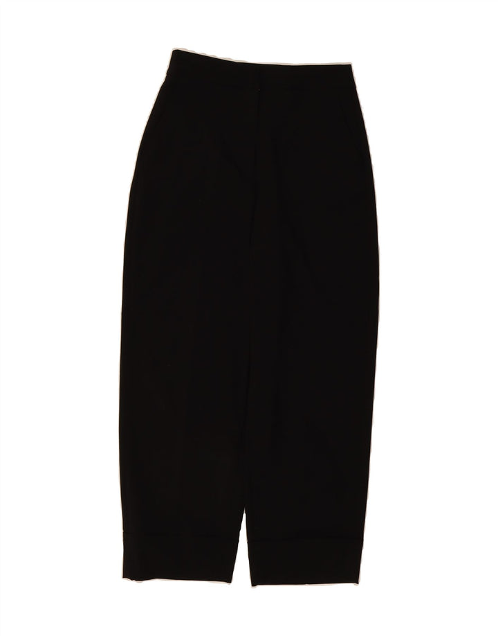 ZARA Womens Tapered Chino Trousers Small W26 L27 Black Polyester Vintage Zara and Second-Hand Zara from Messina Hembry 