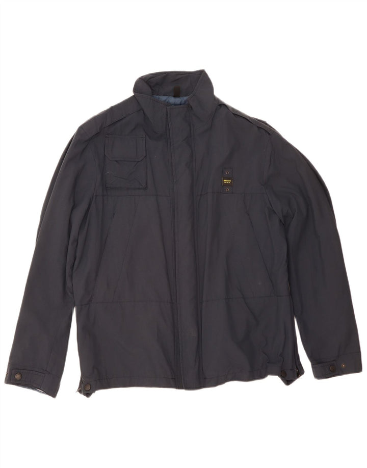 Blauer Mens Military Jacket UK 40 Large Navy Blue