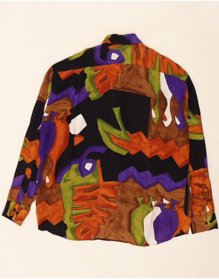 Vintage Mens Abstract Pattern Shirt XL Multicoloured Viscose