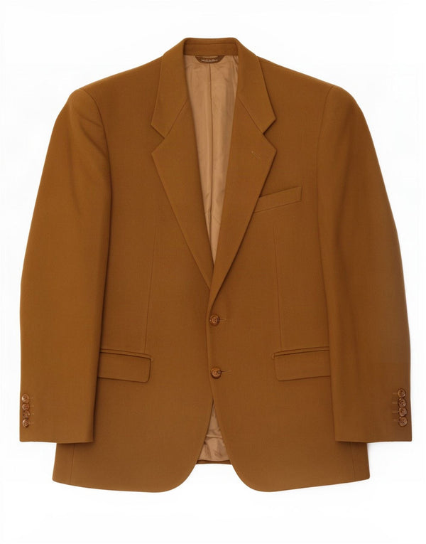 David Saddler Mens 2 Button Blazer Jacket IT 54 2XL Beige Wool