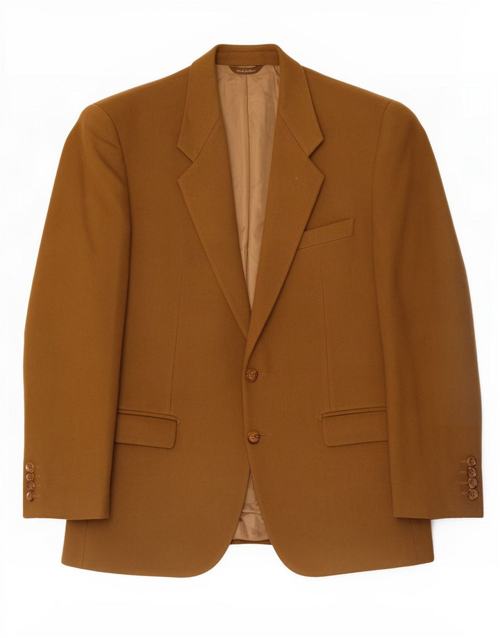 David Saddler Mens 2 Button Blazer Jacket IT 54 2XL Beige Wool