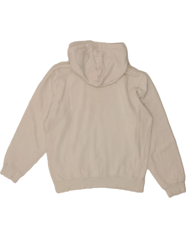 KAPPA Womens Oversized Graphic Hoodie Jumper UK 14 Medium White Cotton Vintage Kappa and Second-Hand Kappa from Messina Hembry 