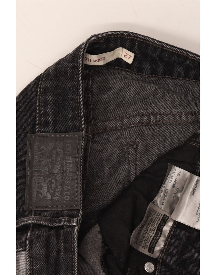 LEVI'S Womens 711 Skinny Jeans W27 L30 Grey Cotton Vintage Levi's and Second-Hand Levi's from Messina Hembry 