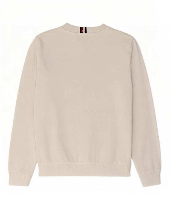Tommy Hilfiger Boys Graphic Sweatshirt Jumper 9-10 Years White Colourblock