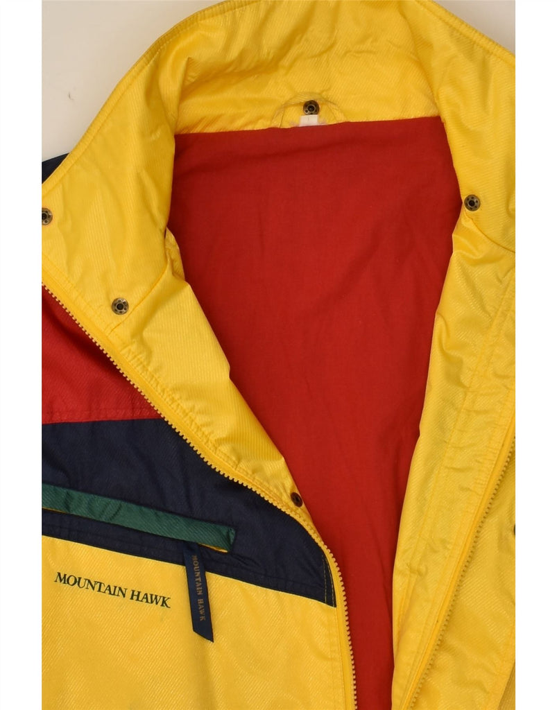 VINTAGE Mens Rain Jacket UK 40 Large Yellow Colourblock | Vintage Vintage | Thrift | Second-Hand Vintage | Used Clothing | Messina Hembry 