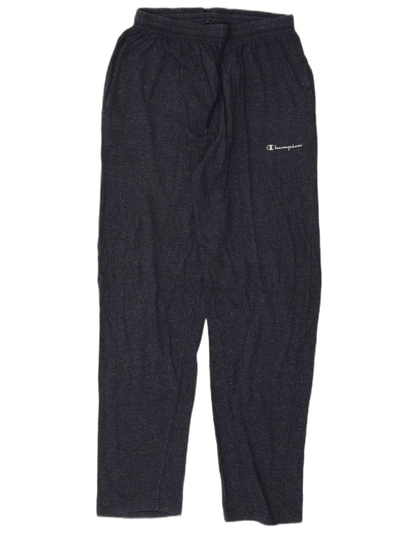 Champion Mens Tracksuit Trousers Large Navy Blue Flecked Cotton