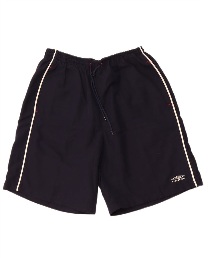 UMBRO Mens Graphic Sport Shorts XL  Navy Blue Polyester