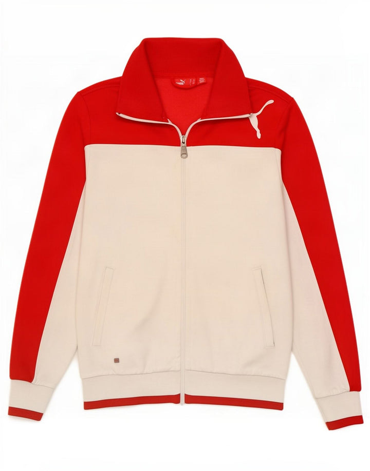 Puma Mens Tracksuit Top Jacket XS White Colourblock Polyester