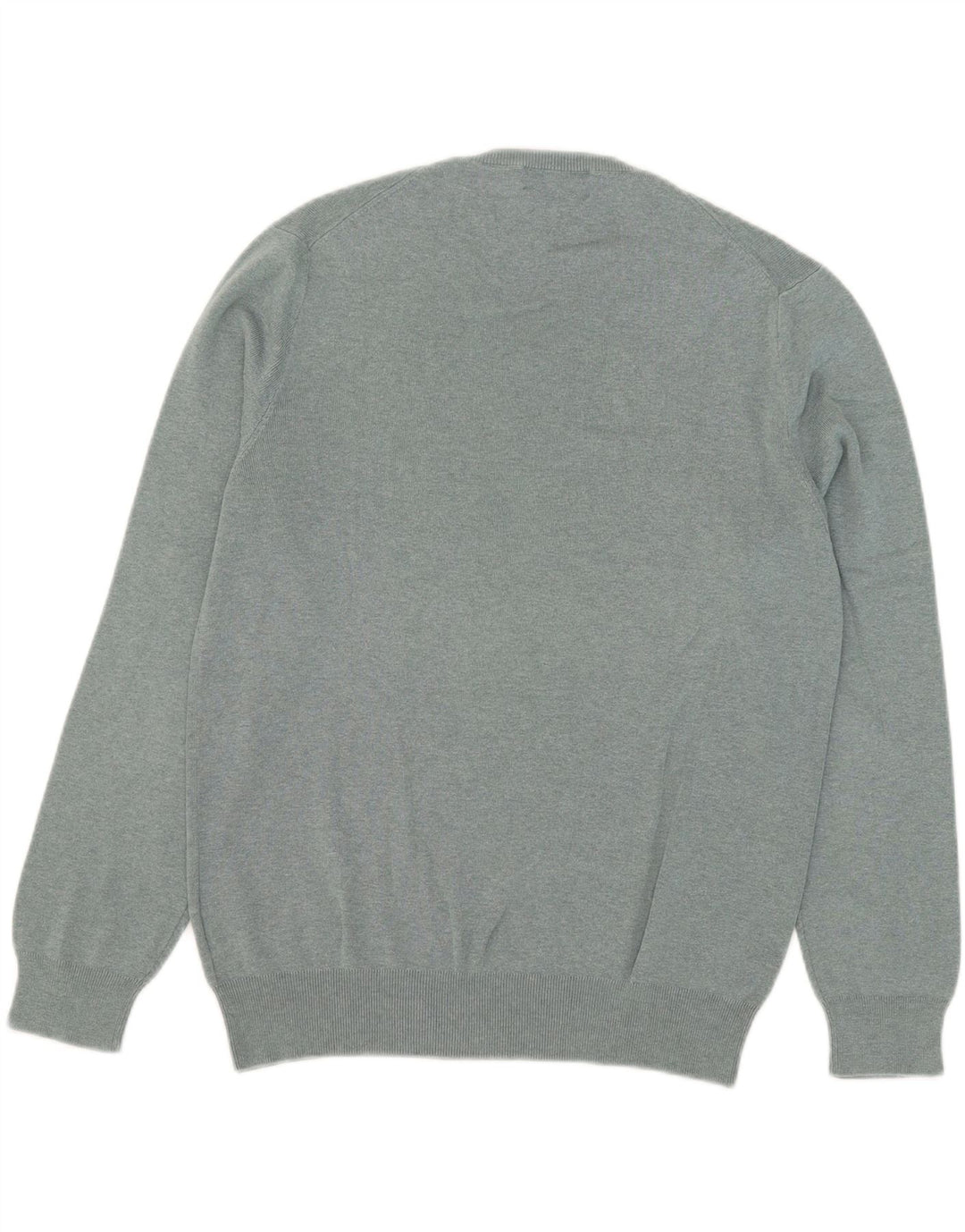 Polo Ralph Lauren Mens V-Neck Jumper Sweater Medium Grey Cotton