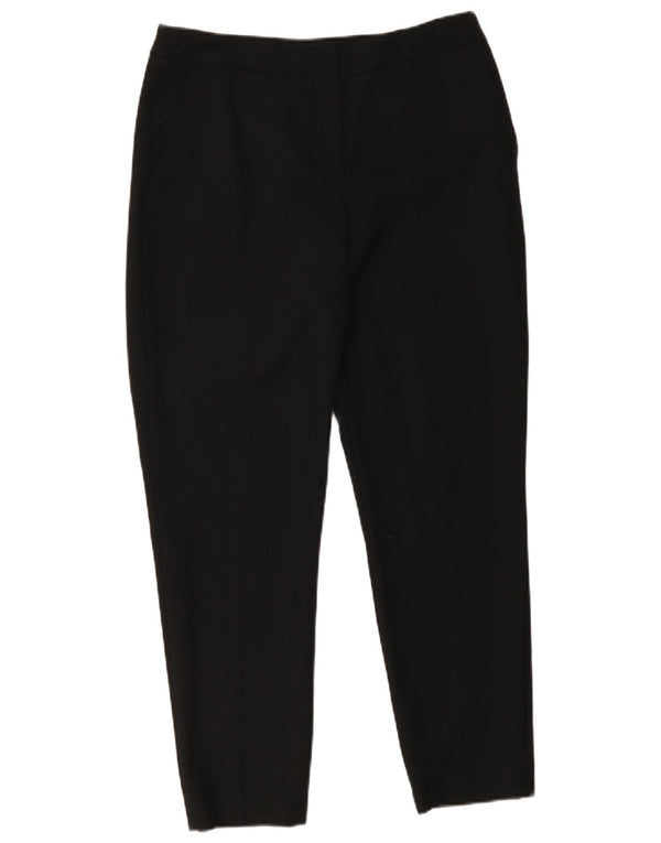 Hobbs Womens Slim Chino Trousers UK 12 Medium W32 L28 Black Wool