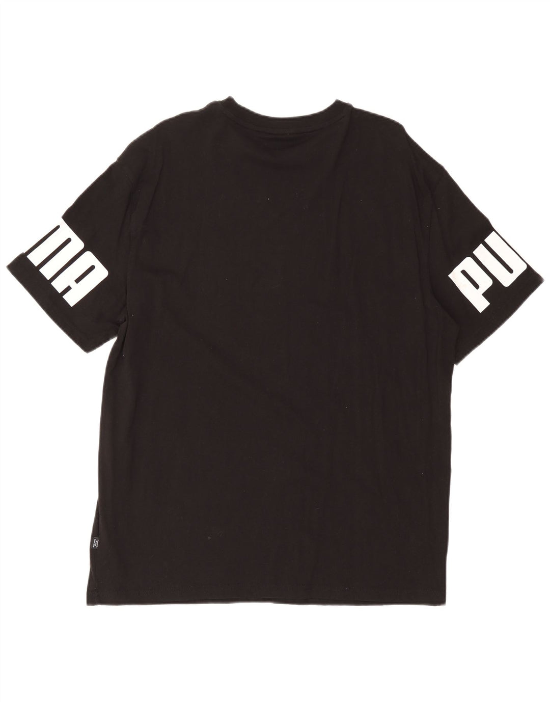 Puma Mens Graphic T-Shirt Top Large Black Cotton