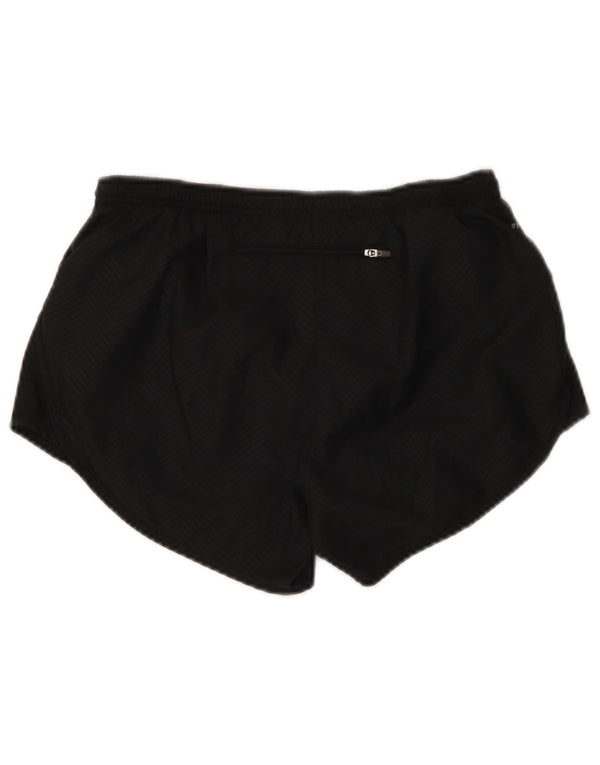 Nike Womens Dri Fit Sport Shorts UK 10 Small Black Chevron Polyester