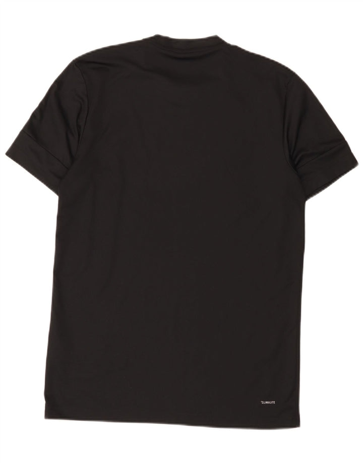 Adidas Mens Climalite Graphic T-Shirt Top Small Black Polyester