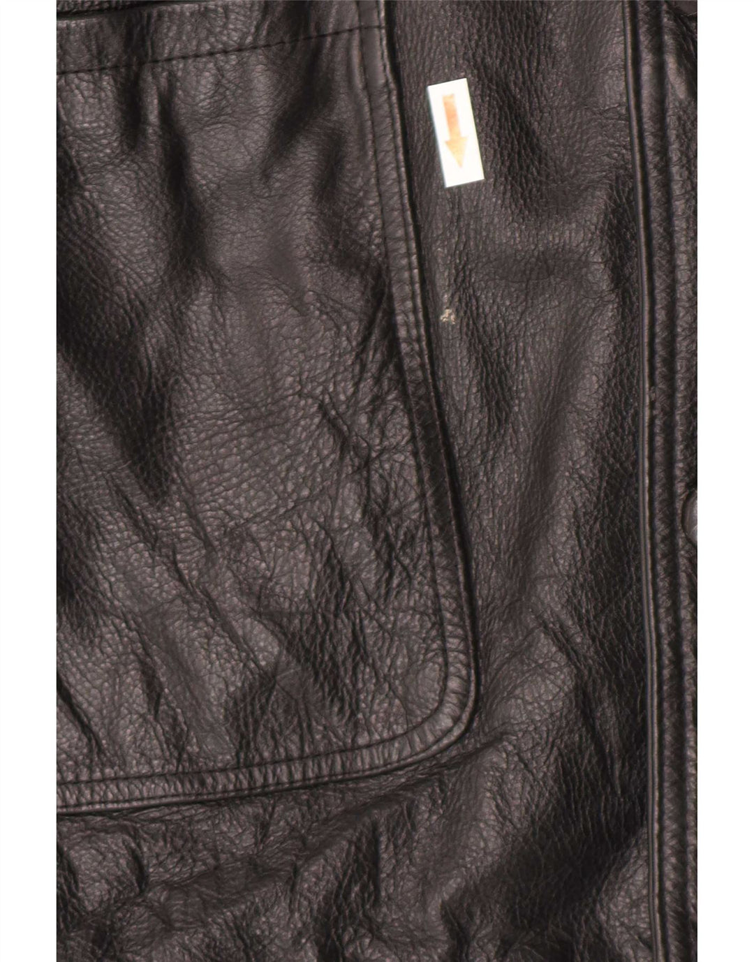 Vintage Mens Leather Jacket IT 52 XL Black