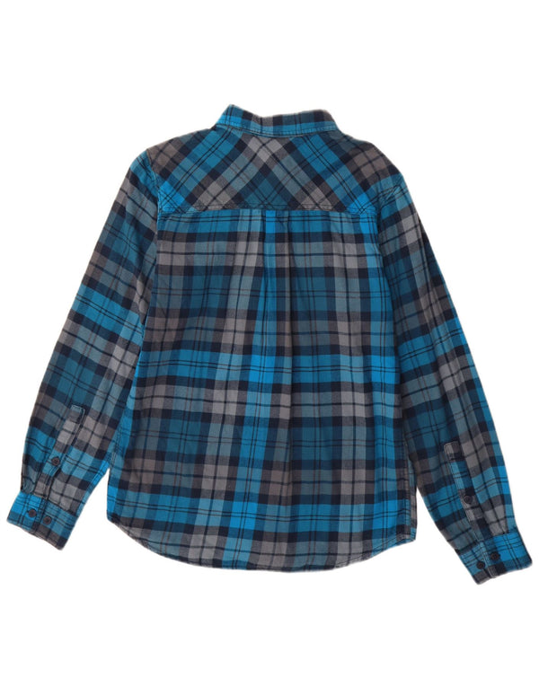 Columbia Mens Omni-Wick Flannel Shirt Small Blue Check Cotton