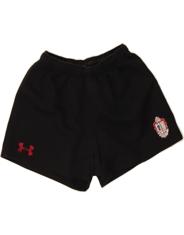 UNDER ARMOUR Womens Graphic Sport Shorts UK 12 Medium  Black Polyester Vintage Under Armour and Second-Hand Under Armour from Messina Hembry 