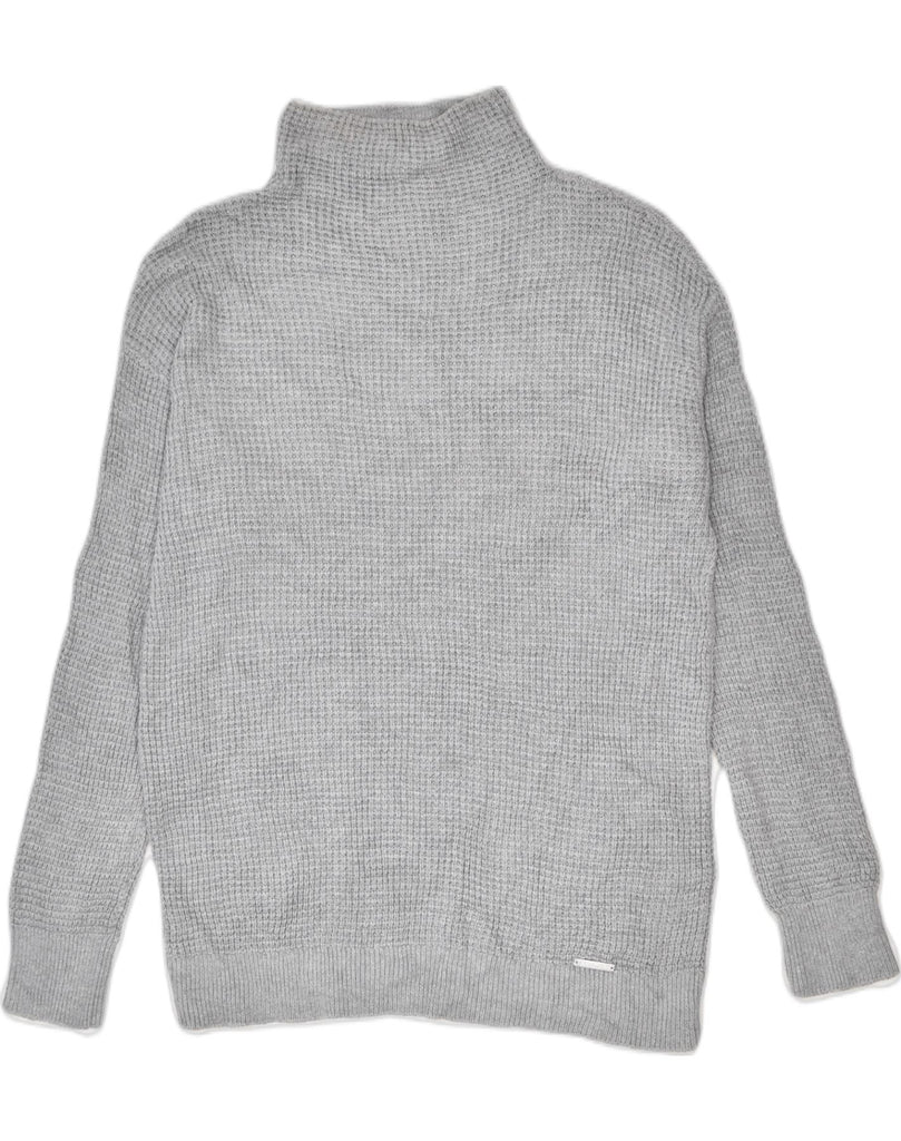 MICHAEL KORS Womens Turtle Neck Jumper Sweater UK 12 Medium Grey | Vintage Michael Kors | Thrift | Second-Hand Michael Kors | Used Clothing | Messina Hembry 