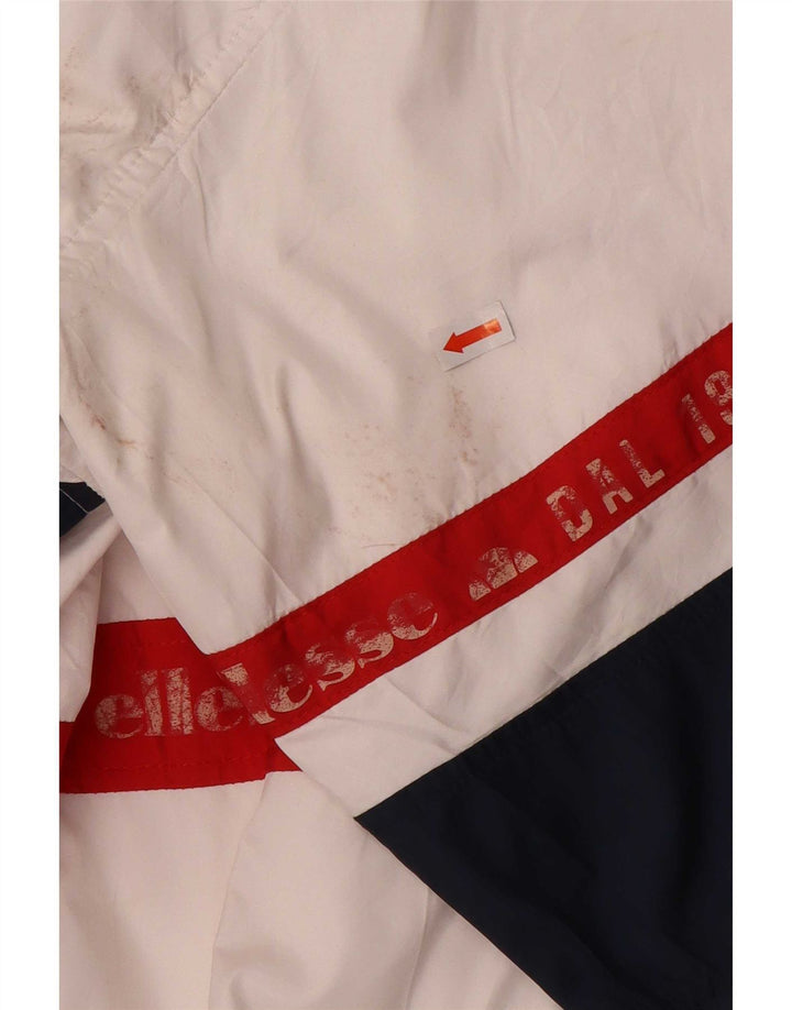 Ellesse Mens Graphic Tracksuit Top Jacket Large White Colourblock