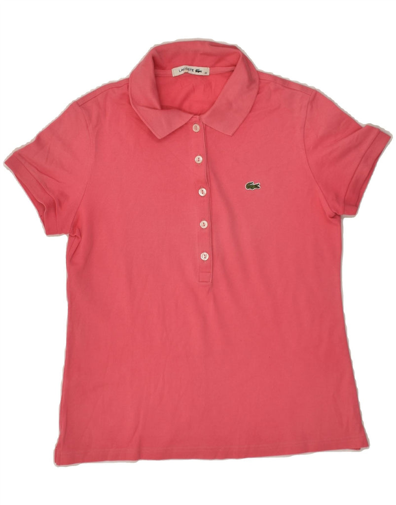 LACOSTE Womens Polo Shirt Size 38 Medium Pink Cotton | Vintage Lacoste | Thrift | Second-Hand Lacoste | Used Clothing | Messina Hembry 