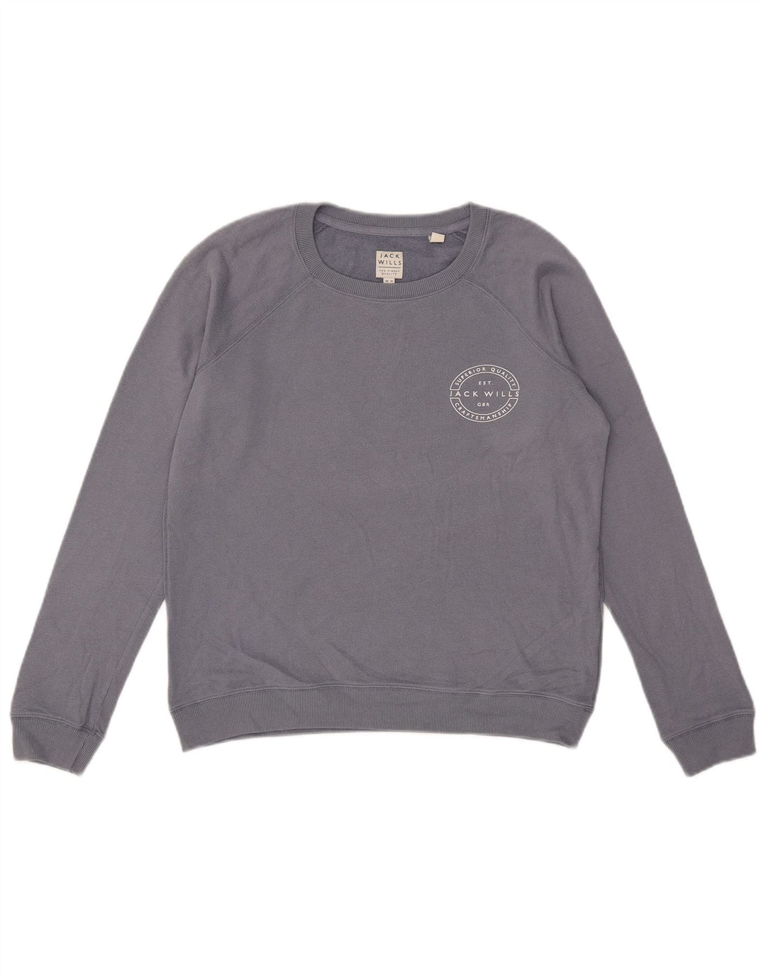 Jack Wills Womens Oversized Sweatshirt Jumper UK 10 Small Blue