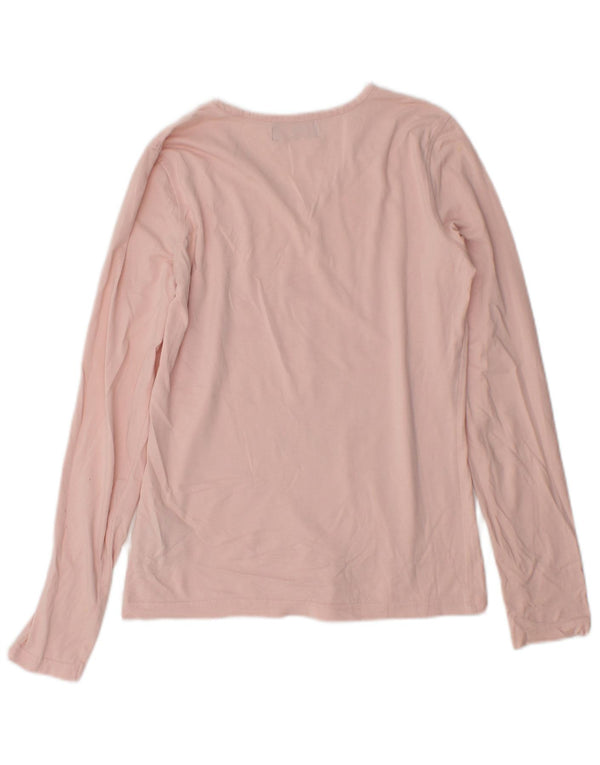 Kappa Womens Graphic Top Long Sleeve UK 10 Small Pink Cotton