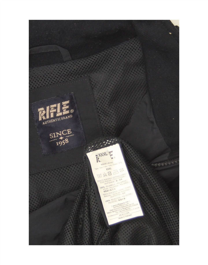 Rifle Mens Bomber Jacket UK 46 3XL Navy Blue Polyamide