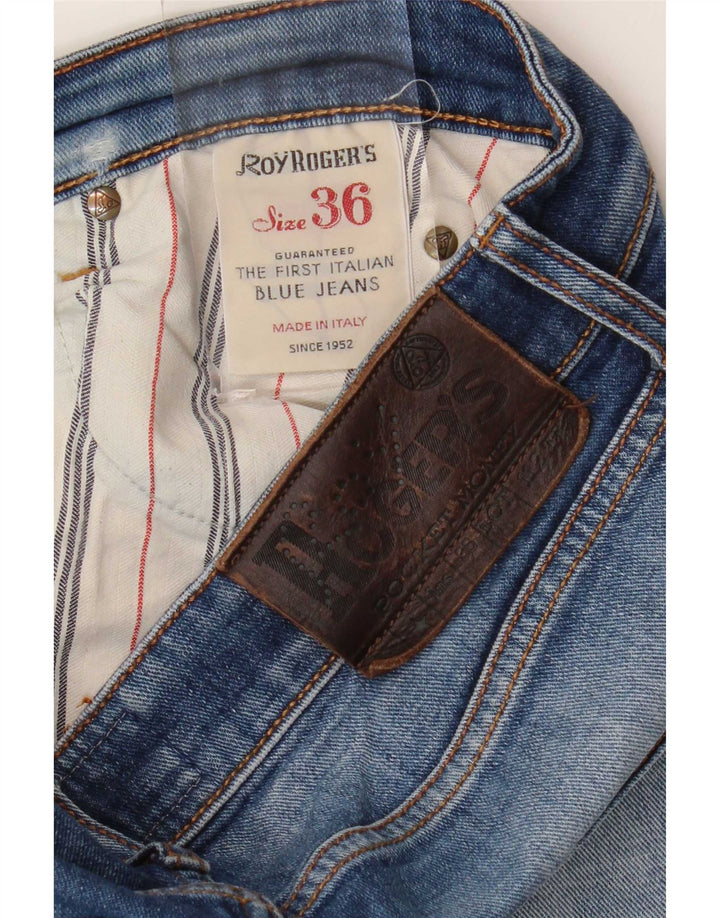 Roy Rogers Mens Slim Jeans W36 L30 Blue Cotton