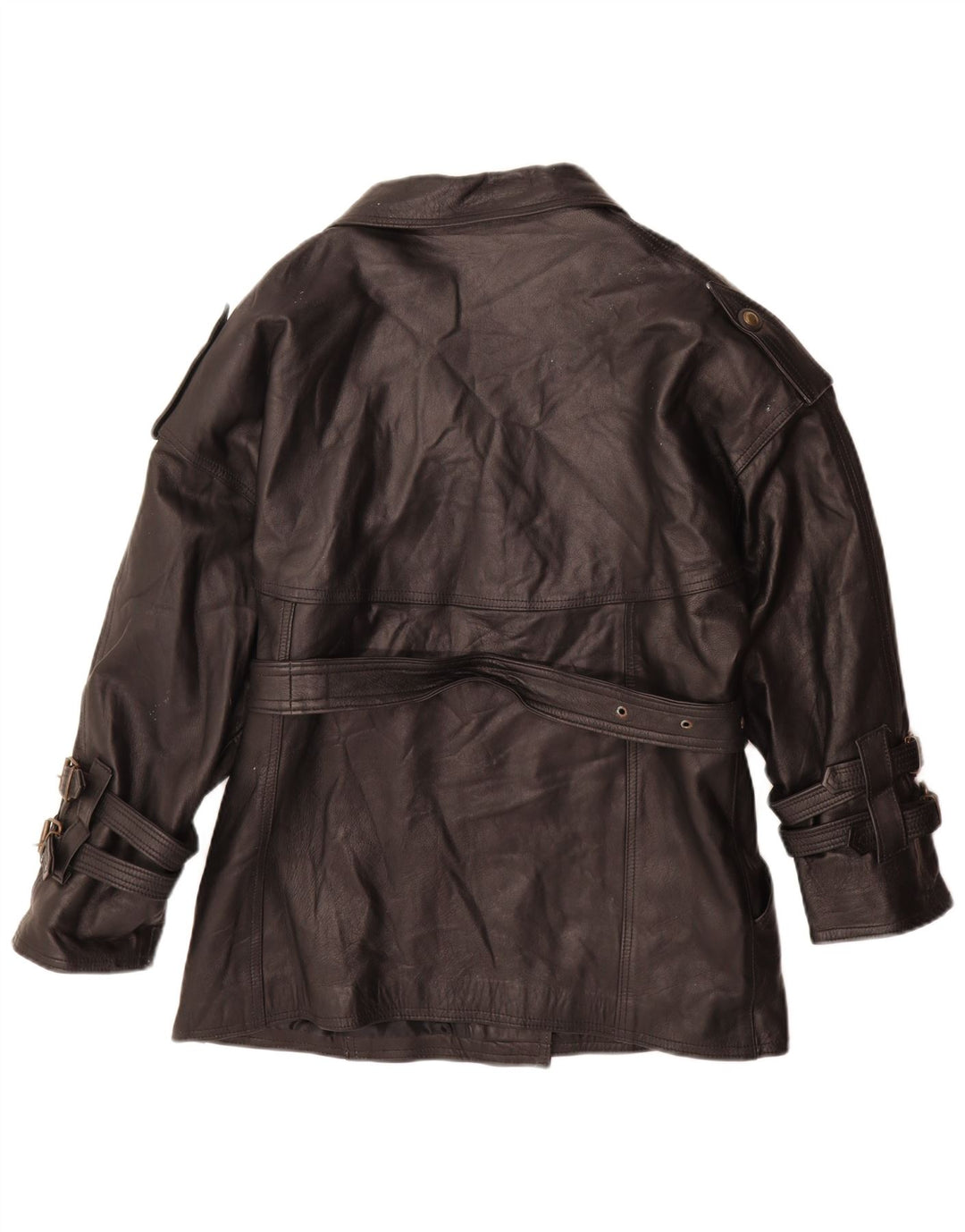 Antica Pelleria Womens Leather Jacket UK 14 Medium Black Leather
