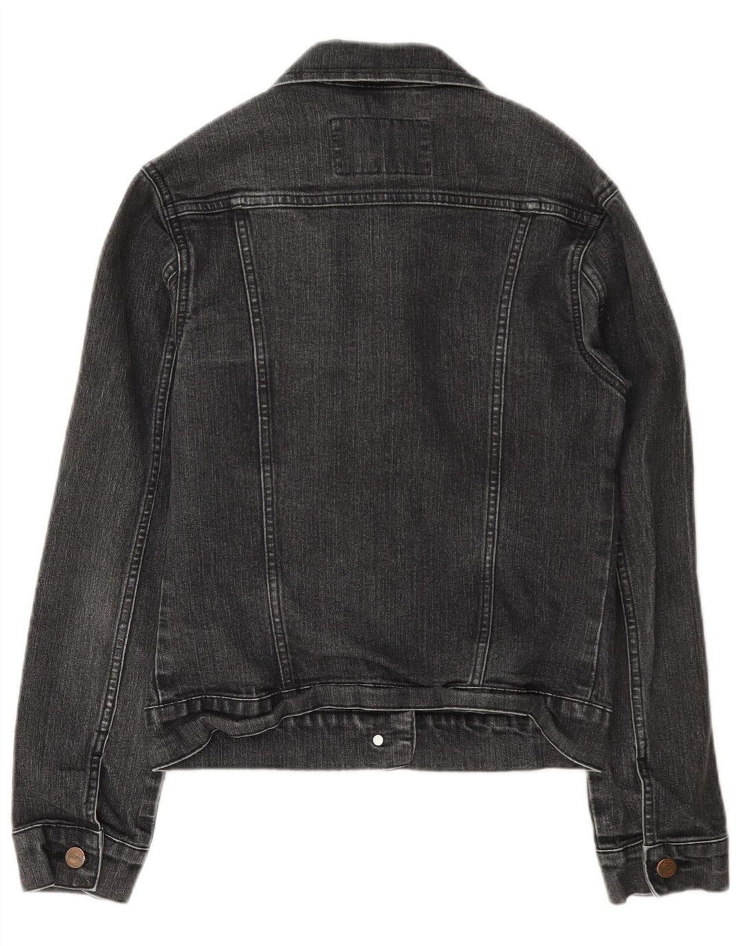 Wrangler Womens Denim Jacket UK 12 Medium Grey Cotton