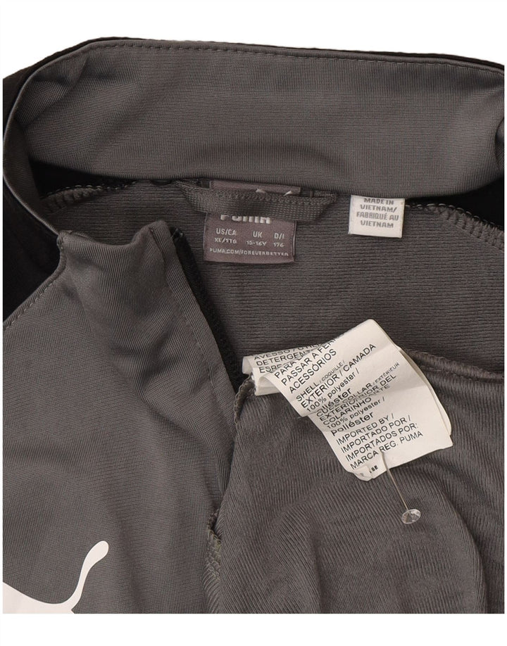 Puma Boys BVB Dortmund Tracksuit Top Jacket 15-16 Years Grey Colourblock