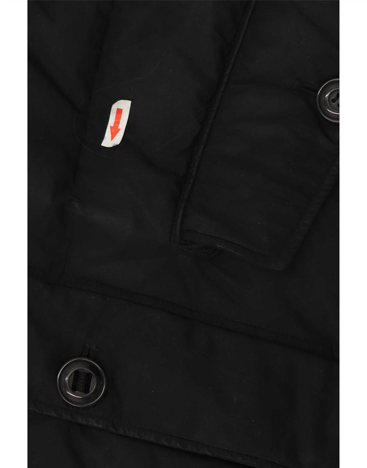 Marks & Spencer Mens Hooded Padded Coat UK 40 Large Black Polyester
