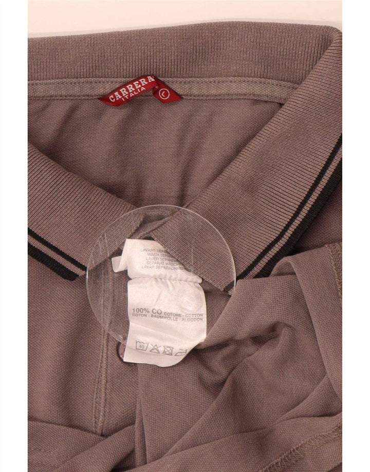 Carrera Mens Polo Shirt Large Grey Cotton