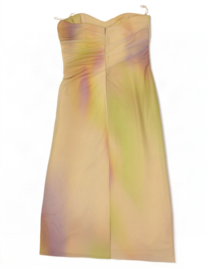 Zara Womens Lace Strapless Dress UK 14 Large Multicoloured Polyester