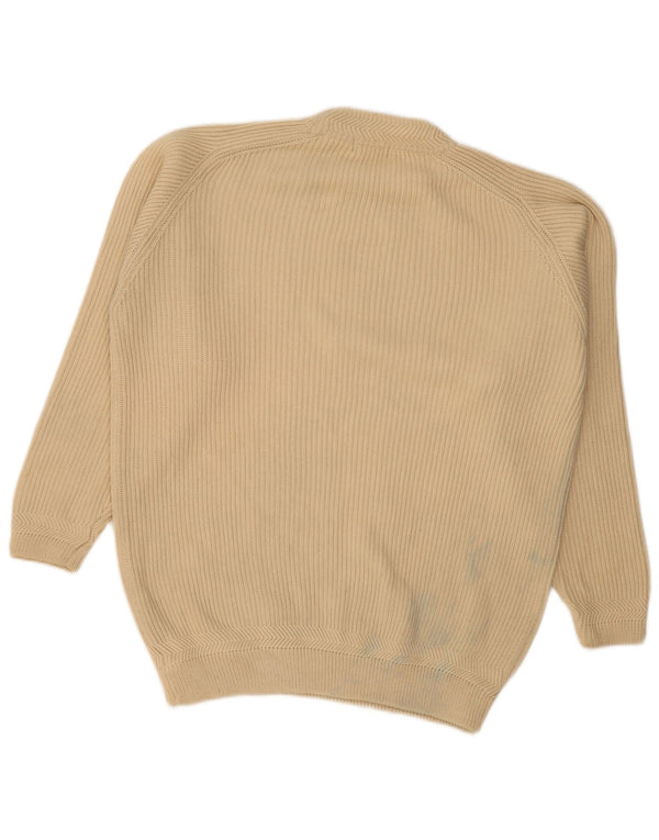 Esprit Mens Loose Fit Crew Neck Jumper Sweater UK 40 Medium Beige Cotton