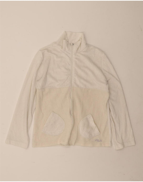 Fila Womens Fleece Jacket UK 16 Large White