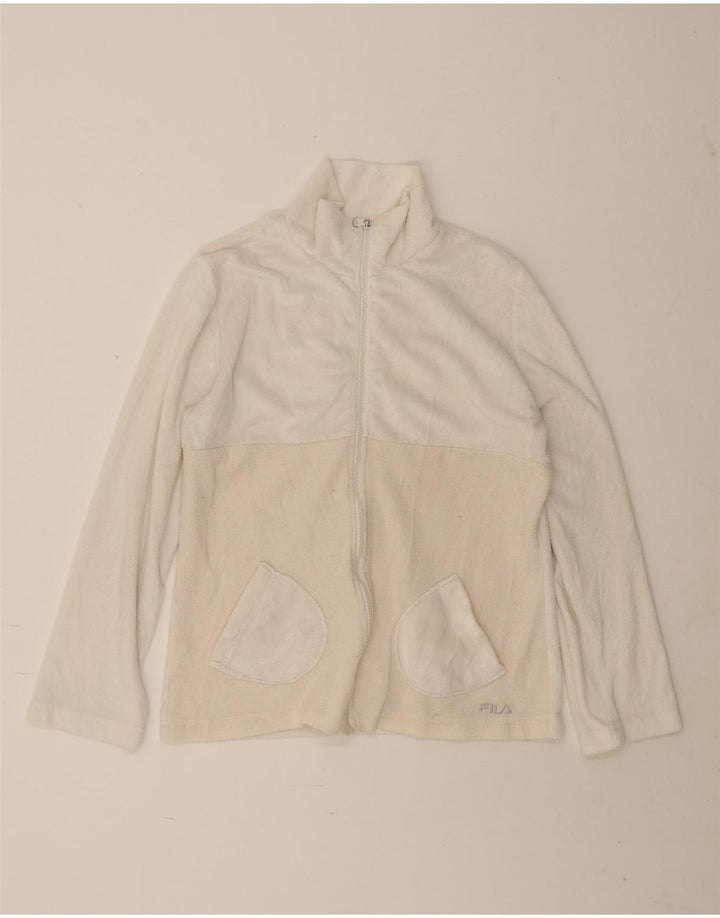 Fila Womens Fleece Jacket UK 16 Large White