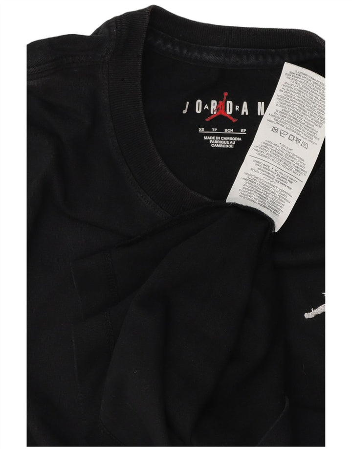 Jordan Mens T-Shirt Top XS Black Cotton