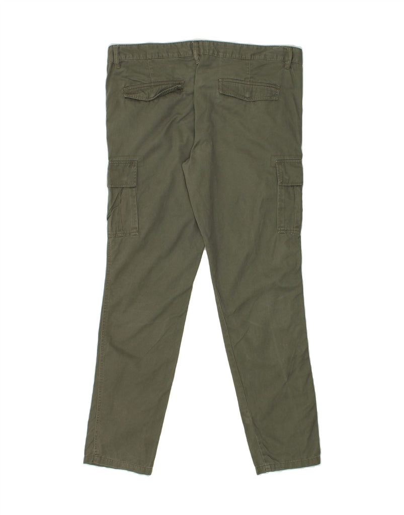 OVS Mens Slim Cargo Trousers W38 L33  Khaki Cotton | Vintage OVS | Thrift | Second-Hand OVS | Used Clothing | Messina Hembry 